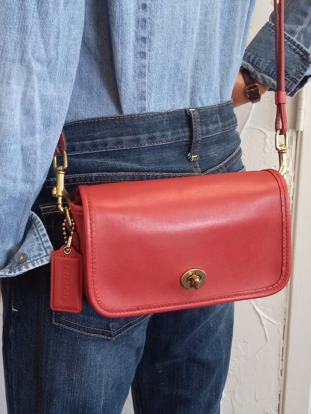 Coach 2012 Legacy Limited Edition, Penny Flap Bag, Coral Red, RARE!!!